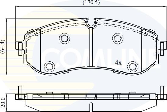 Comline CBP02845 - Тормозные колодки, дисковые, комплект avtokuzovplus.com.ua