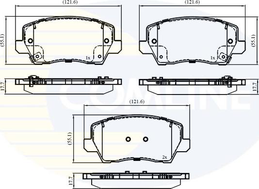 Comline CBP02861 - Гальмівні колодки, дискові гальма autocars.com.ua