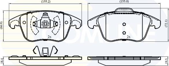 Comline CBP03002 - Тормозные колодки, дисковые, комплект autodnr.net