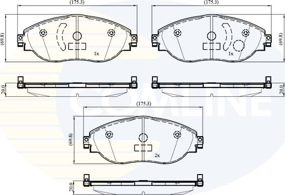 Comline CBP03115 - Тормозные колодки, дисковые, комплект autodnr.net