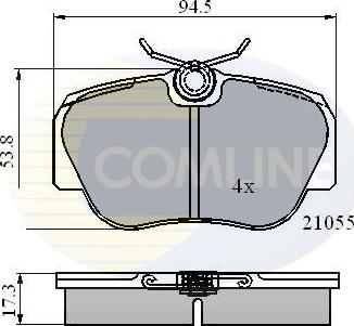 Comline CBP0328 - Тормозные колодки, дисковые, комплект autodnr.net