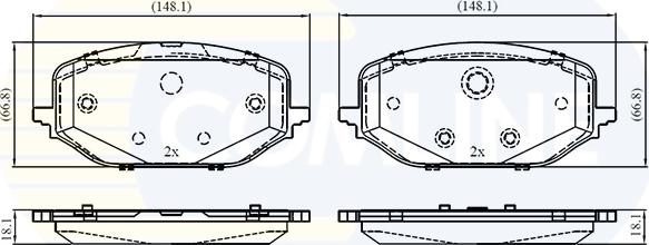 Comline CBP03417 - Тормозные колодки, дисковые, комплект autodnr.net