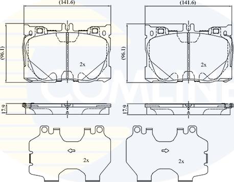 Comline CBP03488 - Тормозные колодки, дисковые, комплект avtokuzovplus.com.ua