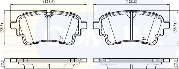 Comline CBP03525 - Тормозные колодки, дисковые, комплект autodnr.net