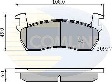 Comline CBP0366 - Гальмівні колодки, дискові гальма autocars.com.ua