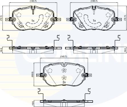 Comline CBP03688 - Тормозные колодки, дисковые, комплект autodnr.net