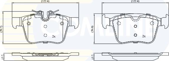 Comline CBP03813 - Тормозные колодки, дисковые, комплект avtokuzovplus.com.ua