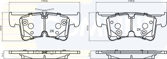 Comline CBP04015 - Тормозные колодки, дисковые, комплект autodnr.net