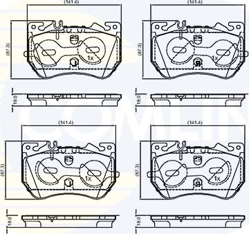 Comline CBP04016 - Гальмівні колодки, дискові гальма autocars.com.ua