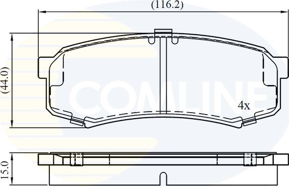 Comline CBP0404 - Гальмівні колодки, дискові гальма autocars.com.ua