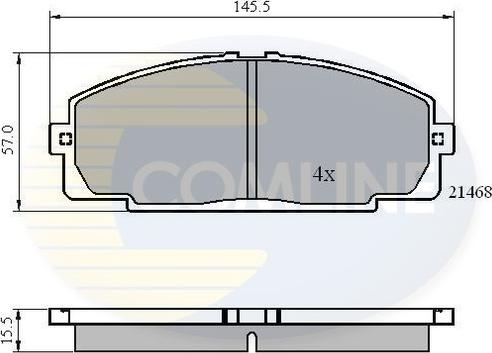 Comline CBP0459 - Гальмівні колодки, дискові гальма autocars.com.ua