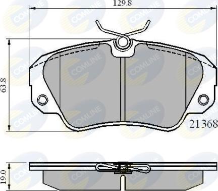 Comline CBP0493 - Тормозные колодки, дисковые, комплект avtokuzovplus.com.ua