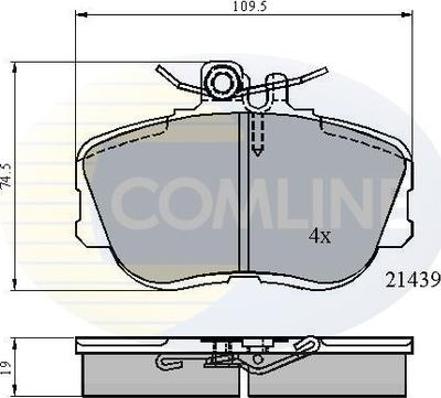 Comline CBP0503 - Тормозные колодки, дисковые, комплект avtokuzovplus.com.ua