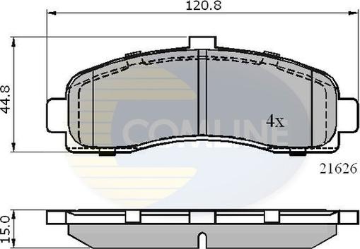 Comline CBP0508 - Гальмівні колодки, дискові гальма autocars.com.ua