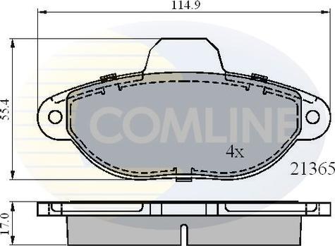 Comline CBP0509 - Тормозные колодки, дисковые, комплект avtokuzovplus.com.ua