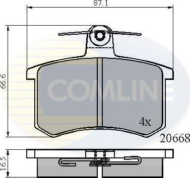 Comline CBP0558 - Гальмівні колодки, дискові гальма autocars.com.ua
