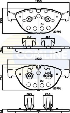 Comline CBP06000 - Гальмівні колодки, дискові гальма autocars.com.ua