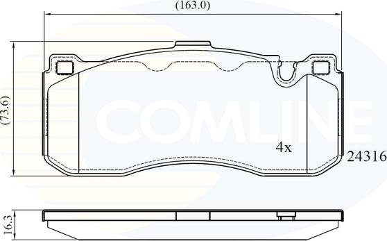 Comline CBP06005 - Тормозные колодки, дисковые, комплект avtokuzovplus.com.ua