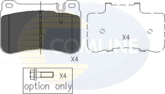 Comline CBP06007 - Гальмівні колодки, дискові гальма autocars.com.ua