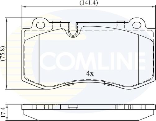 Comline CBP06020 - Гальмівні колодки, дискові гальма autocars.com.ua