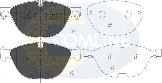 Comline CBP06021 - Тормозные колодки, дисковые, комплект autodnr.net