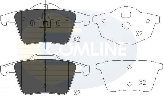 Comline CBP06027 - Тормозные колодки, дисковые, комплект avtokuzovplus.com.ua