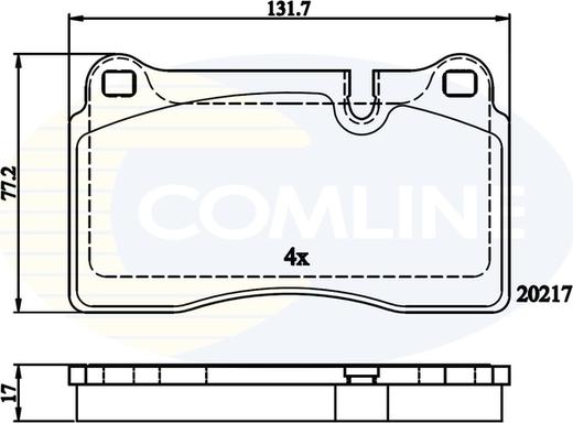 Comline CBP06030 - Тормозные колодки, дисковые, комплект avtokuzovplus.com.ua