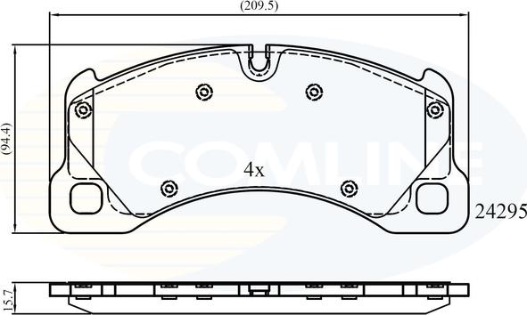 Comline CBP06039 - Гальмівні колодки, дискові гальма autocars.com.ua