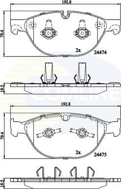 Comline CBP06093 - Гальмівні колодки, дискові гальма autocars.com.ua