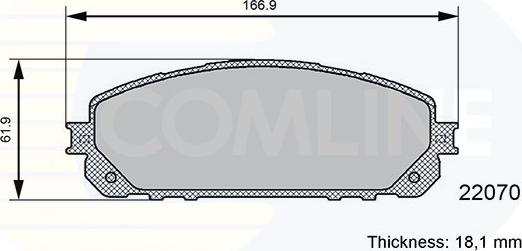 Comline CBP06113 - Гальмівні колодки, дискові гальма autocars.com.ua