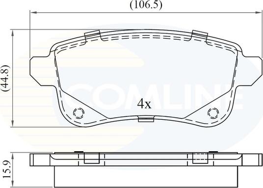 Comline CBP06124 - Гальмівні колодки, дискові гальма autocars.com.ua