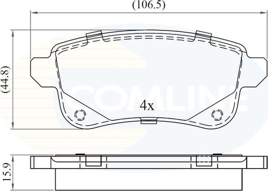 Comline CBP06124 - Тормозные колодки, дисковые, комплект avtokuzovplus.com.ua