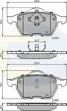 Comline CBP0715 - Тормозные колодки, дисковые, комплект autodnr.net