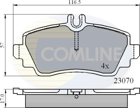 Comline CBP0748 - Гальмівні колодки, дискові гальма autocars.com.ua