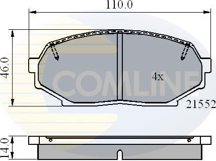 Comline CBP0754 - Тормозные колодки, дисковые, комплект autodnr.net