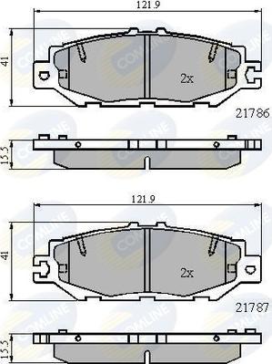 Comline CBP0788 - Тормозные колодки, дисковые, комплект avtokuzovplus.com.ua