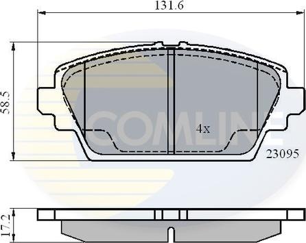 Comline CBP0802 - Гальмівні колодки, дискові гальма autocars.com.ua