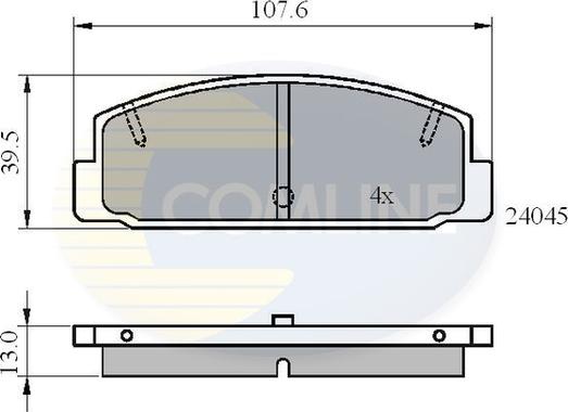 Comline CBP0819 - Гальмівні колодки, дискові гальма autocars.com.ua