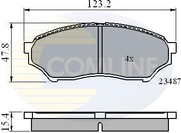 Comline CBP0826 - Тормозные колодки, дисковые, комплект avtokuzovplus.com.ua