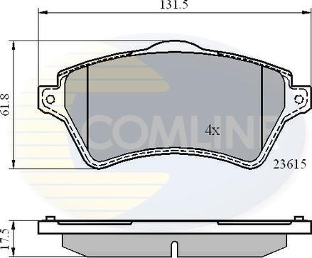 Comline CBP0873 - Гальмівні колодки, дискові гальма autocars.com.ua