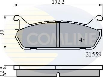 Comline CBP0875 - Гальмівні колодки, дискові гальма autocars.com.ua