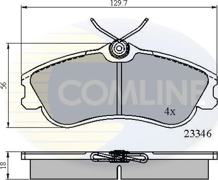 Comline CBP0892 - Гальмівні колодки, дискові гальма autocars.com.ua