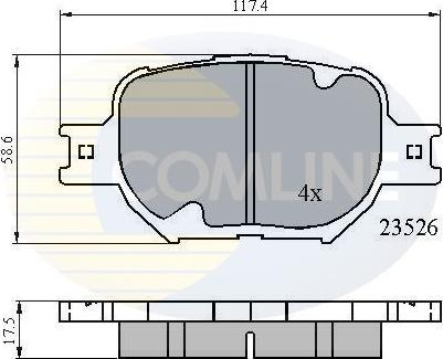 Comline CBP0896 - Тормозные колодки, дисковые, комплект avtokuzovplus.com.ua