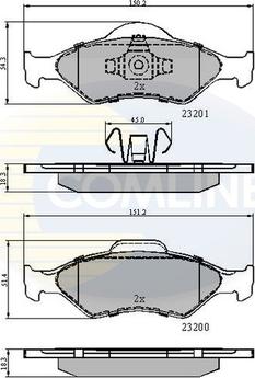 Comline CBP0899 - Гальмівні колодки, дискові гальма autocars.com.ua