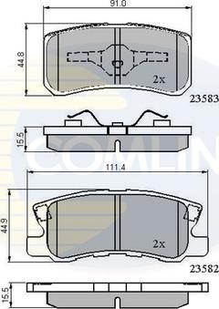 Comline CBP0905 - Гальмівні колодки, дискові гальма autocars.com.ua