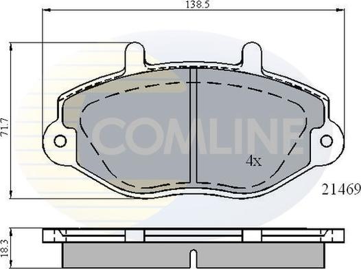 Comline CBP0924 - Гальмівні колодки, дискові гальма autocars.com.ua