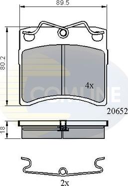 Comline CBP0925 - Тормозные колодки, дисковые, комплект avtokuzovplus.com.ua