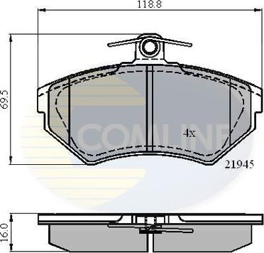 Comline CBP0989 - Гальмівні колодки, дискові гальма autocars.com.ua