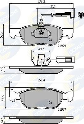 Comline CBP11016 - Гальмівні колодки, дискові гальма autocars.com.ua