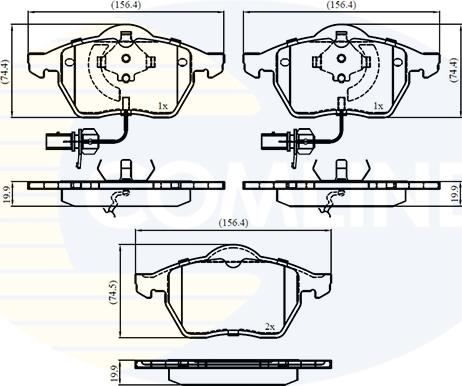 Comline CBP11025 - Гальмівні колодки, дискові гальма autocars.com.ua